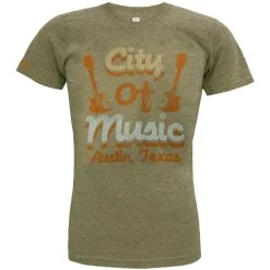 Heather Olive City Of Texas Music Tee