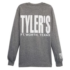 TYLER'S Long Sleeve Graphite Heather/White Tee - Ft. Worth