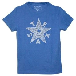 Texas Star Cities Tee - Heather Royal