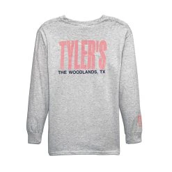 Kids' TYLER'S Ash/Baby Pink Long Sleeve Tee - The Woodlands