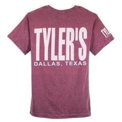 TYLER'S Berry/White Comfort Color Pocket Tee - Dallas