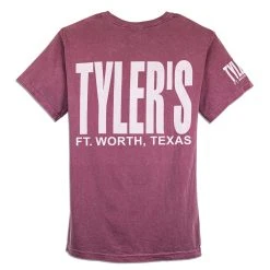 TYLER'S Berry/White Comfort Color Pocket Tee - Ft. Worth
