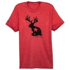 Austin Jackalope Tee - Heather Red