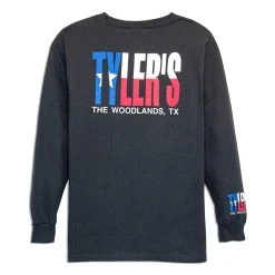 Kids' TYLER'S Black/Texas Flag Long Sleeve Tee - The Woodlands