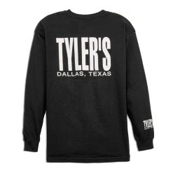 Kids' TYLER'S Black/White Long Sleeve Tee - Dallas