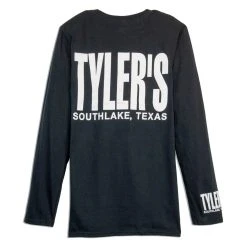 TYLER'S Long Sleeve Black/White Cuffless Tee - Southlake