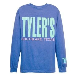 TYLER'S Long Sleeve Blue/Bright Mint Comfort Color Tee - Southlake
