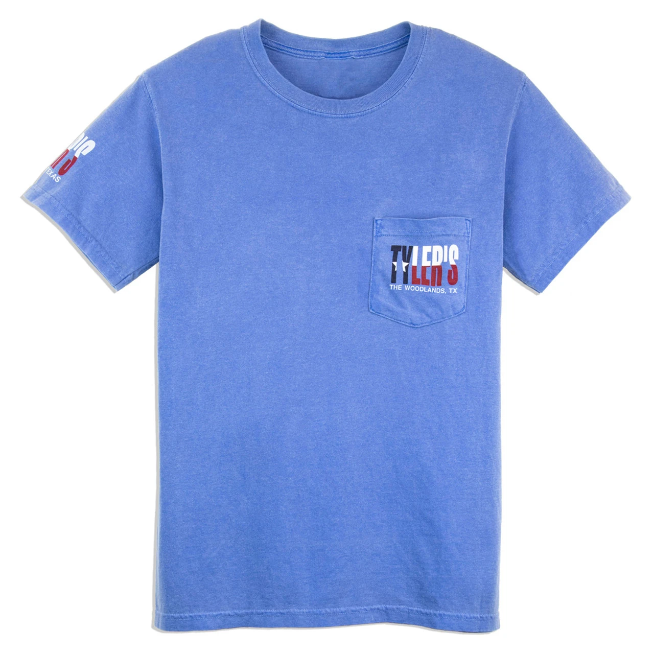 TYLER'S Texas Flag Comfort Color Pocket Tee - The Woodlands - Image 2
