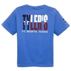 Kids' TYLER'S Blue Texas Flag Comfort Color Tee - Fort Worth