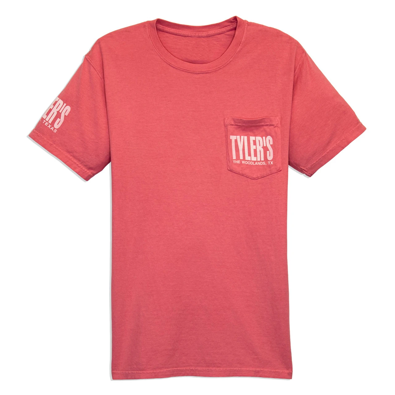 TYLER'S Coral Craze/Off-White Comfort Color Pocket Tee - The Woodlands - Image 2