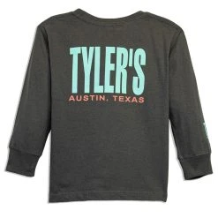 Toddlers' TYLER'S Charcoal/Mint Long Sleeve Tee - Austin