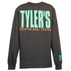 TYLER'S Long Sleeve Charcoal/Mint Tee - Southlake
