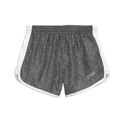 Girls' Heather Racer Shorts - Charcoal/White