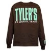 TYLER'S Long Sleeve Dark Chocolate/Bright Mint Tee - Ft. Worth