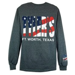 TYLER'S Long Sleeve American Flag Tee - Ft. Worth