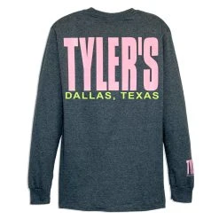 TYLER'S Long Sleeve Dark Heather/Azalea Tee - Dallas