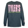 TYLER'S Long Sleeve Dark Heather/Azalea Tee - Dallas