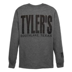 TYLER'S Long Sleeve Dark Heather/Black Tee - Southlake