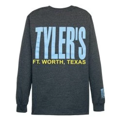 TYLER'S Long Sleeve Dark Heather/Light Blue Tee - Ft. Worth