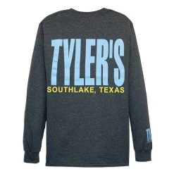 TYLER'S Long Sleeve Dark Heather/Light Blue Tee - Southlake