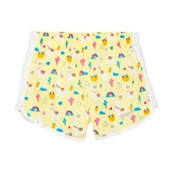 Girls' Yellow Llama Racer Shorts