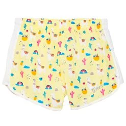 TYLER'S Women's Racer Shorts - Yellow Llama