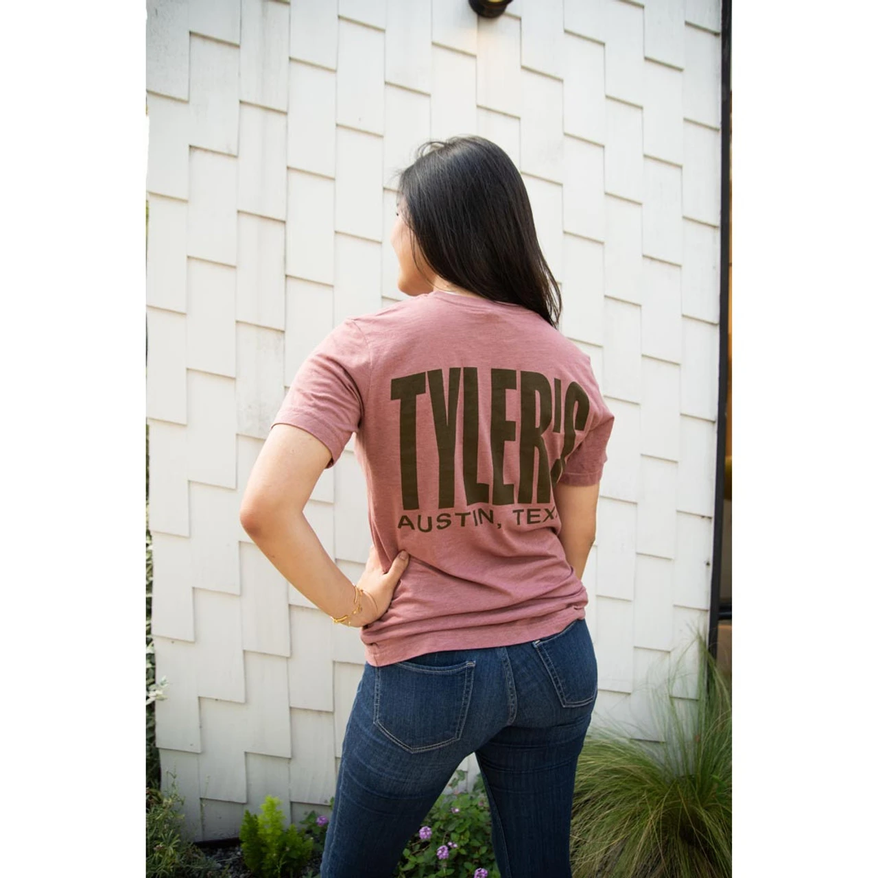 TYLER'S Heather Mauve/Olive Track Tee - Austin - Image 2