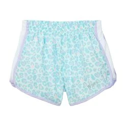 TYLER'S Girls' Racer Shorts - Heart Leopard