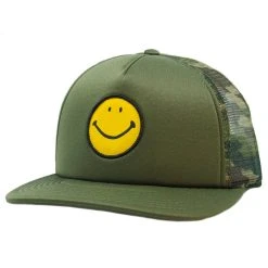 Smiley Face Trucker Hat - Camo