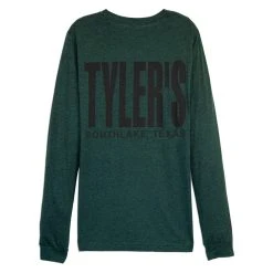 TYLER'S Long Sleeve Emerald/Black Crew Track Tee - Southlake