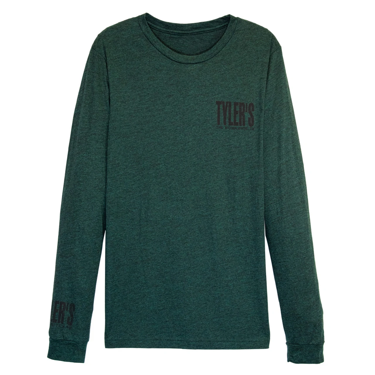 TYLER'S Long Sleeve Emerald/Black Crew Track Tee - The Woodlands - Image 2