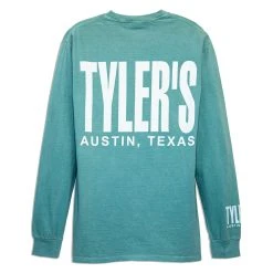 TYLER'S Long Sleeve Seafoam Comfort Color Pocket Tee - Austin