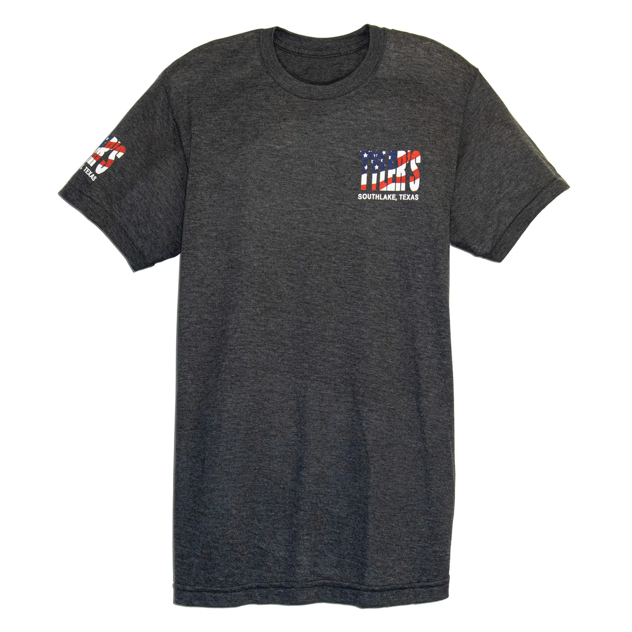 TYLER'S Grey/American Flag Track Tee - Southlake - Image 2