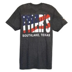 TYLER'S Grey/American Flag Track Tee - Southlake