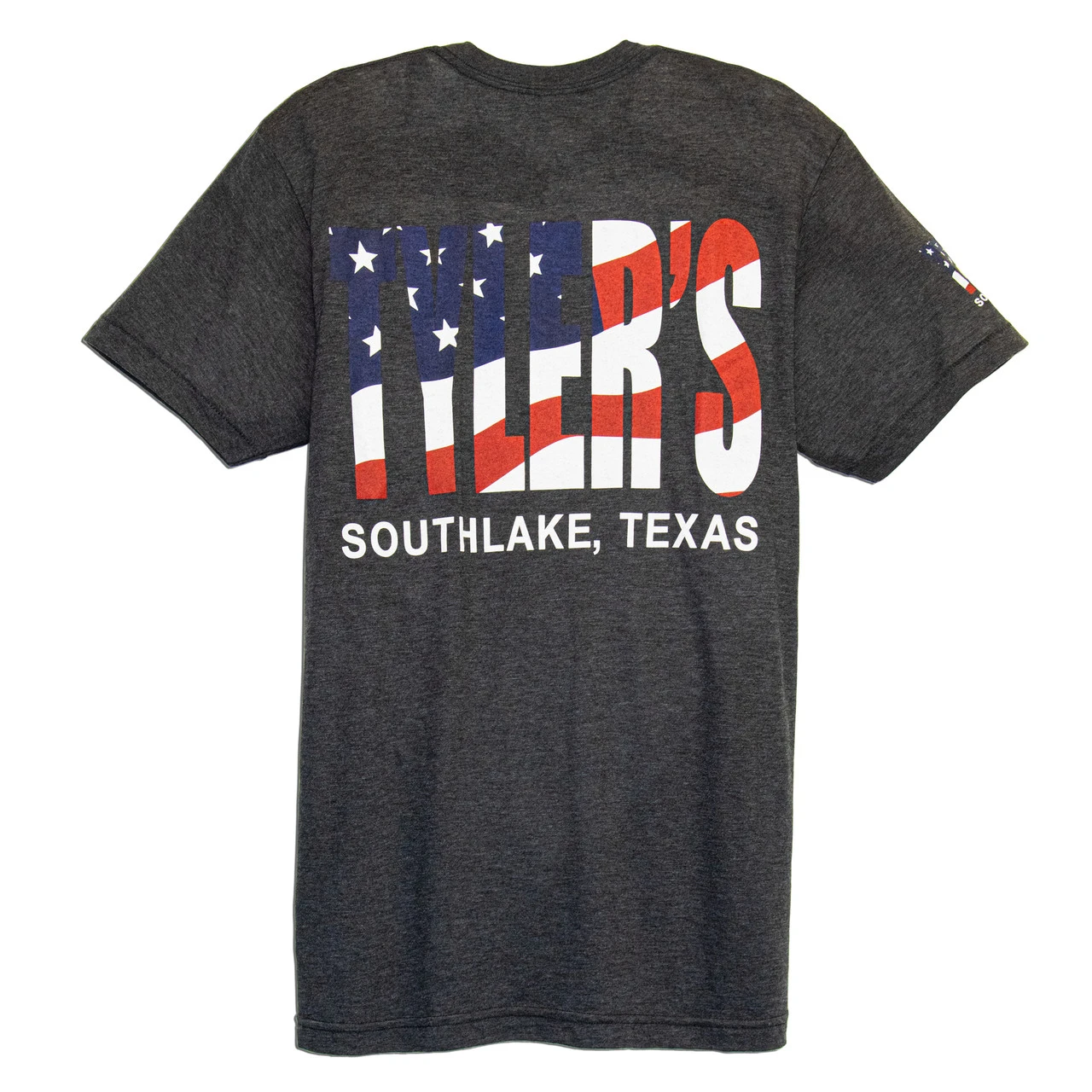 TYLER'S Grey/American Flag Track Tee - Southlake