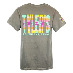 TYLER'S Grey/Pastel Aztec Comfort Color Pocket Tee - Southlake