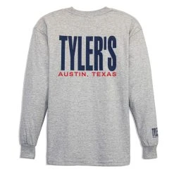Kids' TYLER'S Grey/Navy Long Sleeve Tee - Austin