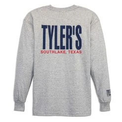 Kids' TYLER'S Grey/Navy Long Sleeve Tee - Southlake