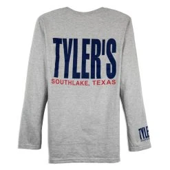 TYLER'S Long Sleeve Grey/Navy Cuffless Tee - Southlake