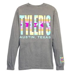 TYLER'S Long Sleeve Pastel Aztec Comfort Color Pocket Tee - Austin