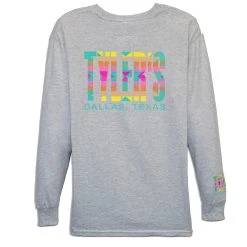 Kids' TYLER'S Long Sleeve Grey/Aztec Tee - Dallas