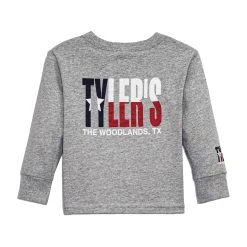 Toddlers' TYLER'S Grey/Texas Flag Long Sleeve Tee - The Woodlands