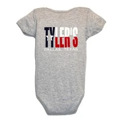 TYLER'S Grey/Texas Flag Onesie - Dallas