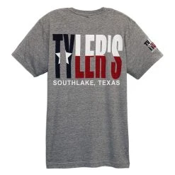TYLER'S Grey/Texas Flag Track Tee - Southlake
