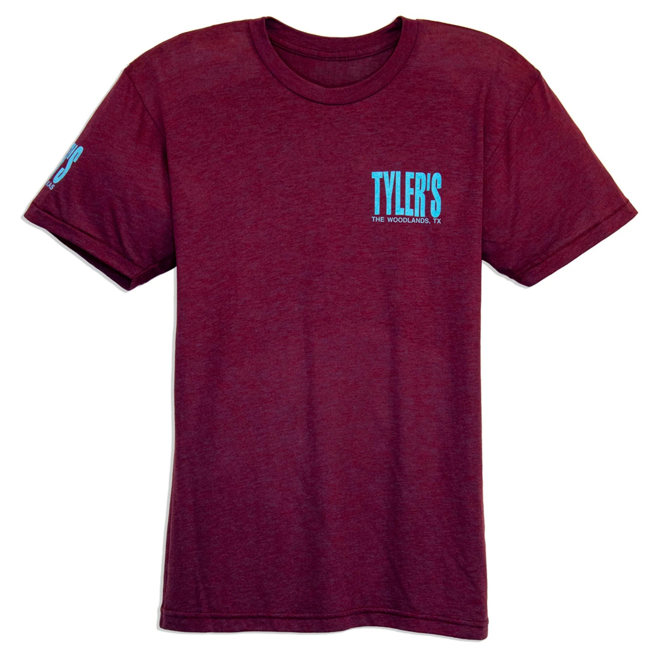 TYLER'S Heather Cranberry/Aqua/Yellow Track Tee - The Woodlands - Image 2