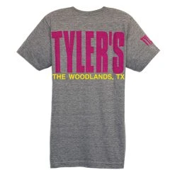 TYLER'S Heather Grey/Pink/Yellow Track Tee - The Woodlands