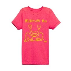 Daniel Johnston's Hi, How Are You Kids' Tee - Neon Pink/Yellow