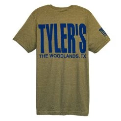 TYLER'S Heather Olive/Navy Track Tee - The Woodlands