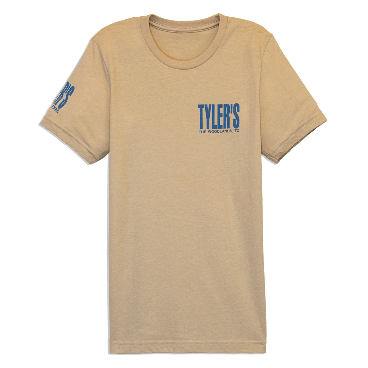 TYLER'S Heather Tan/Dusty Blue Track Tee - The Woodlands - Image 2