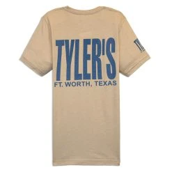 TYLER'S Heather Tan/Dusty Blue Track Tee - Ft. Worth